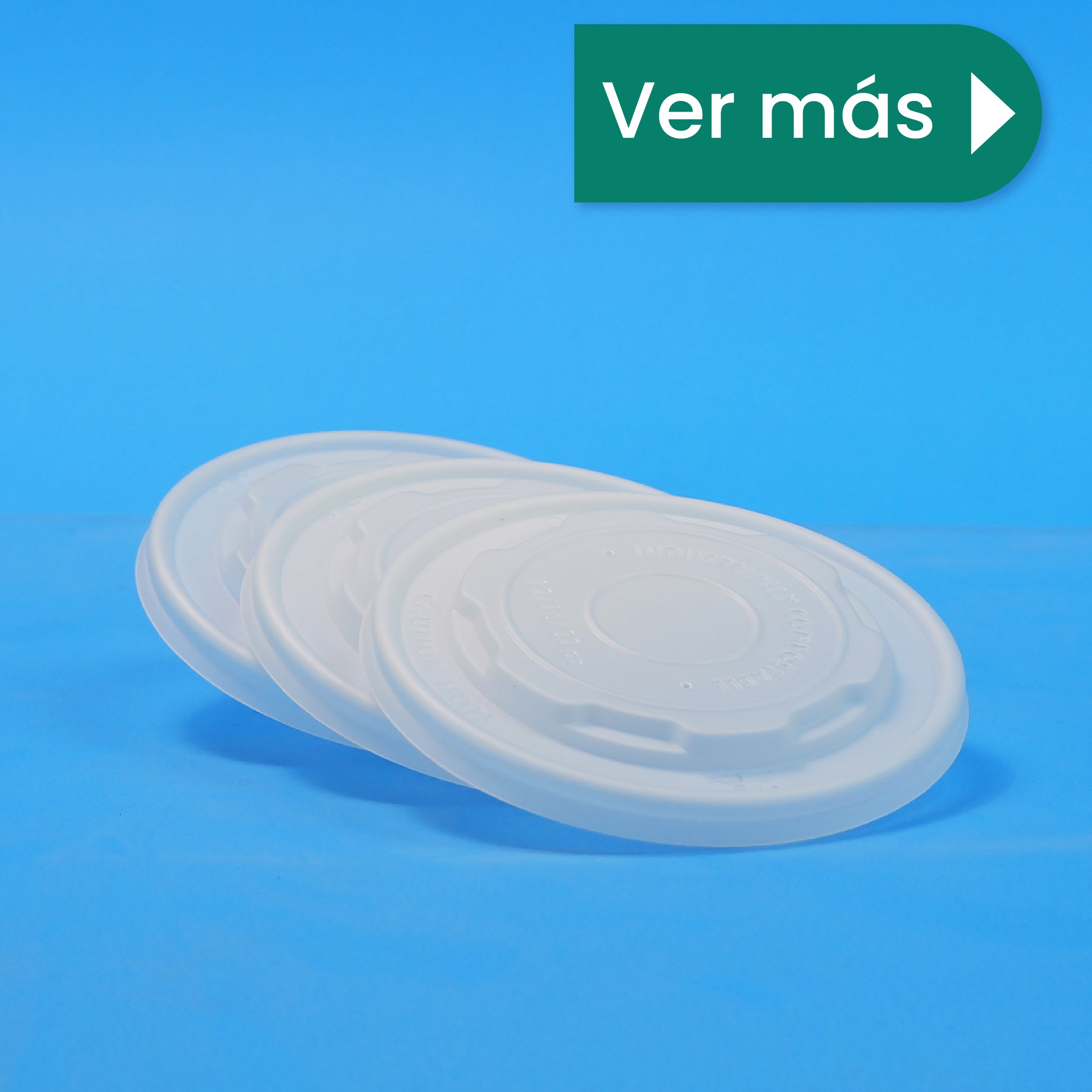 Tapa Contenedor Térmico | Ácido Poliláctico Cristalizado CPLA | 8 oz | Compostable y biodegradable