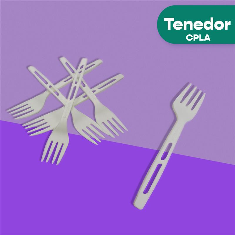 Tenedor | Ácido Poliláctico Cristalizado CPLA | Compostable y biodegradable