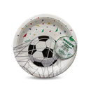 Plato de Papel 15 piezas | Edición Fútbol | 9” | 23 cm | Compostable