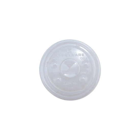 Tapa plana Vaso clear | Ácido  Poliláctico PLA | 12- 20 oz | Compostable y biodegradable