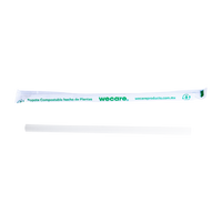 Popotes Para Frappe | PLA + PAPEL | Estuchados | 21 cm x 0.9 cm | Compostable  y biodegradable