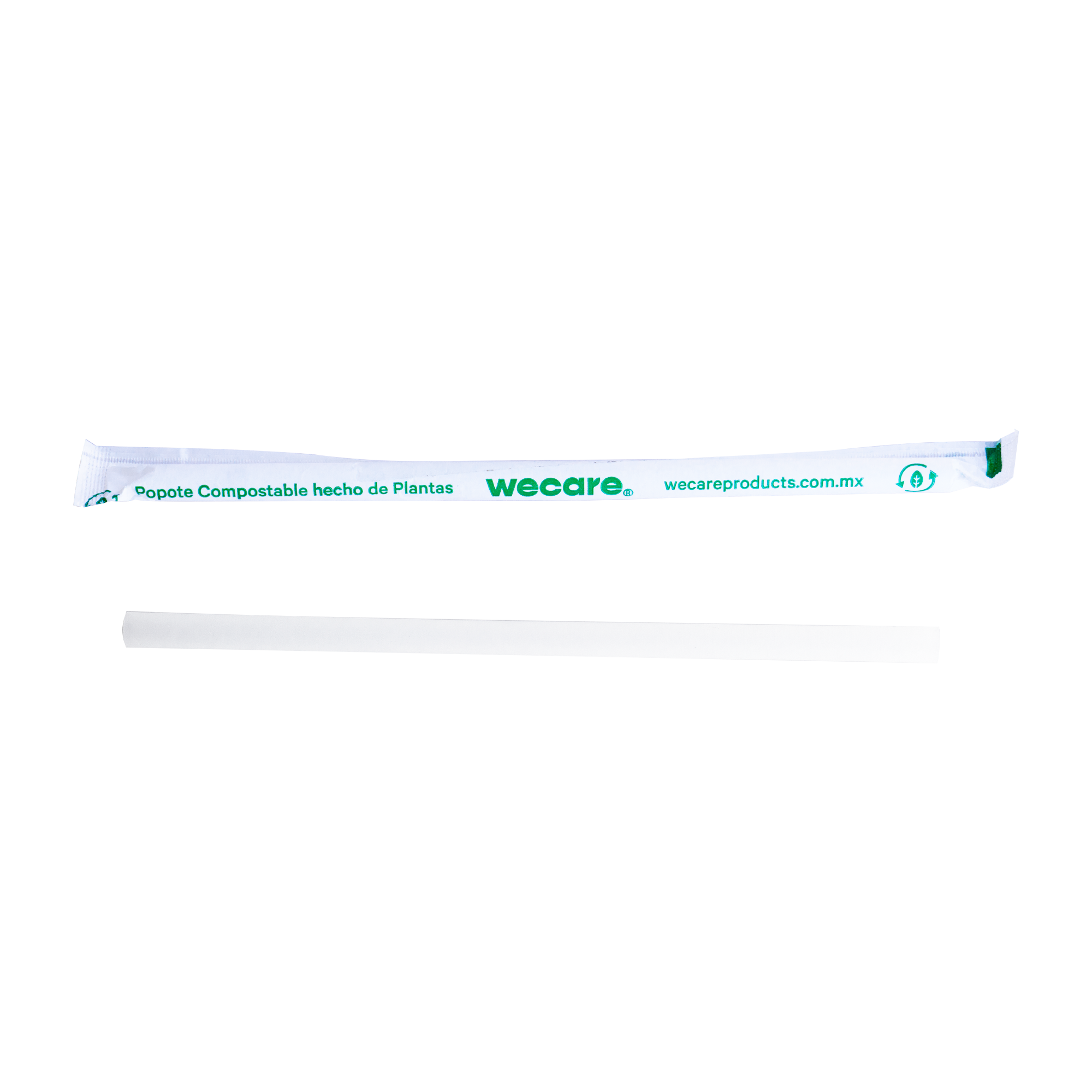 Popotes Para Frappe | PLA + PAPEL | Estuchados | 21 cm x 0.9 cm | Compostable  y biodegradable