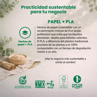 Vaso de Papel 10 piezas | Edición Fútbol | 16 oz / 473 ml | Compostable