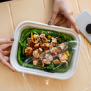 Tapa Clear Lunch Box | Ácido  Poliláctico PLA | 29-44 oz| Compostable y biodegradable