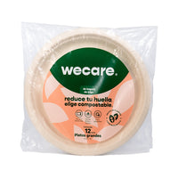 Plato Liso Retail  | Bagazo Trigo | 9 " / 22.8 cm | Compostable y biodegradable