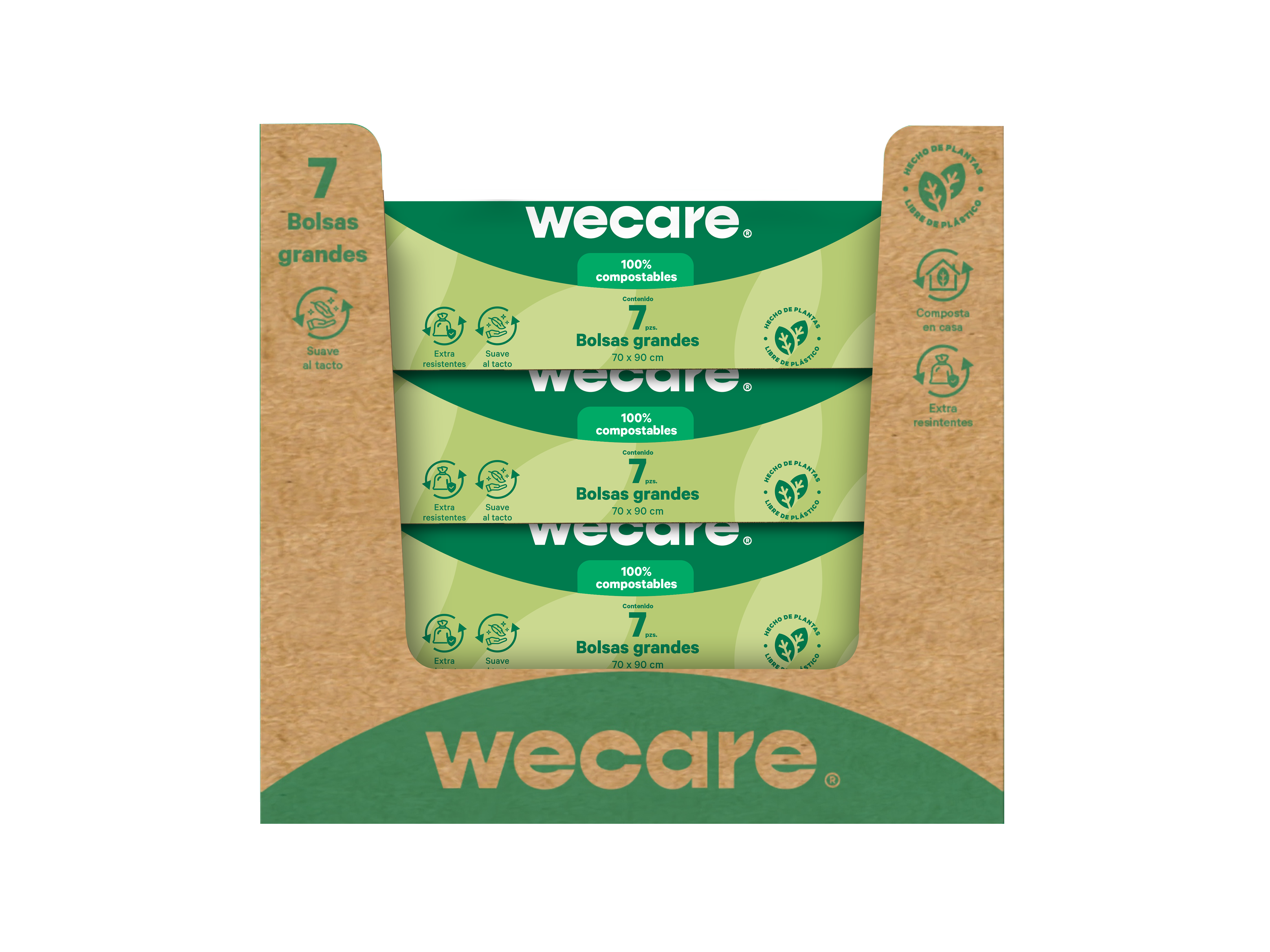 Bolsa para Basura | PBAT | 70x90 cm | Compostable y biodegradable