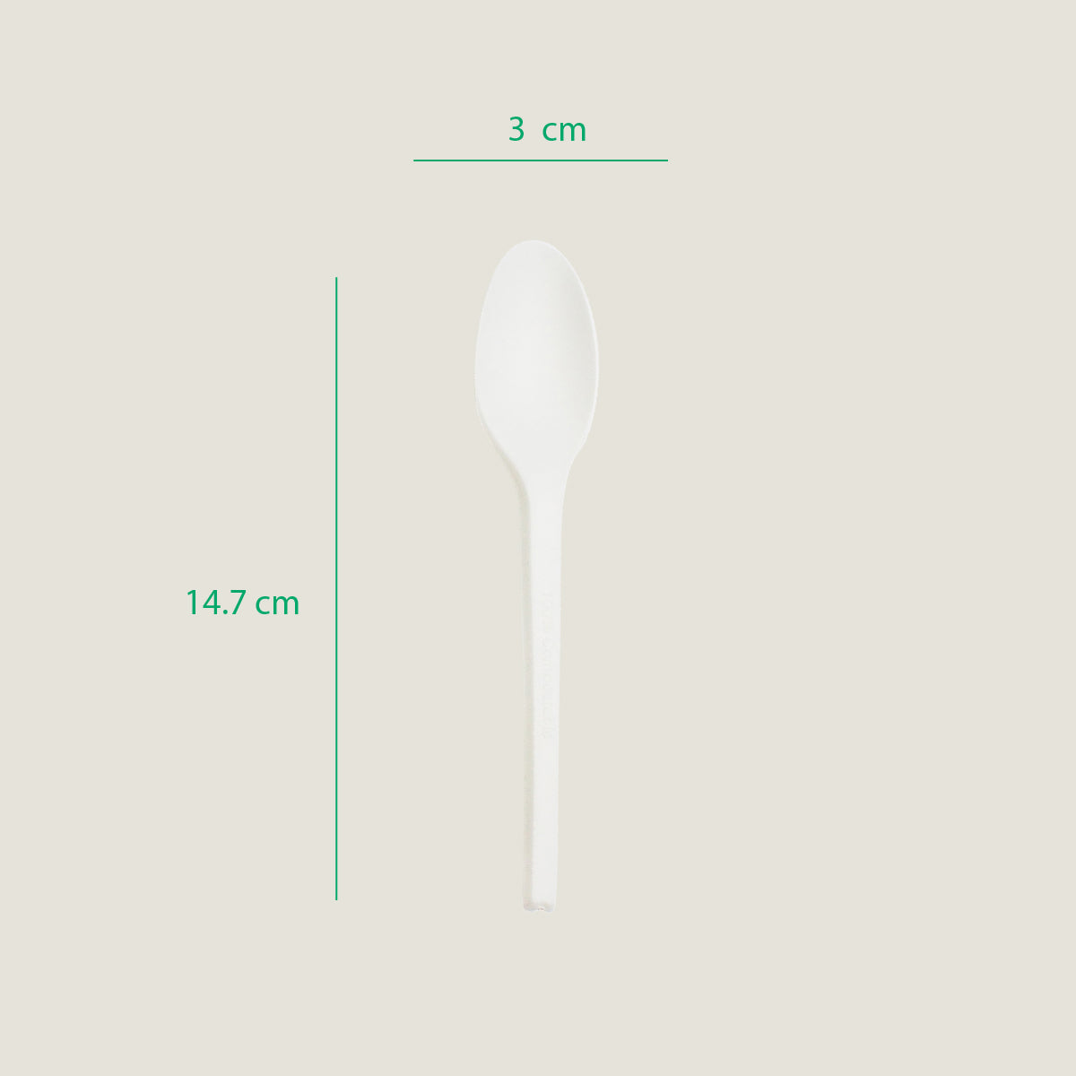 Cucharas medianas 6" CPLA - compostable