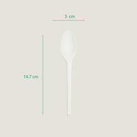 Cucharas medianas 6" CPLA - compostable