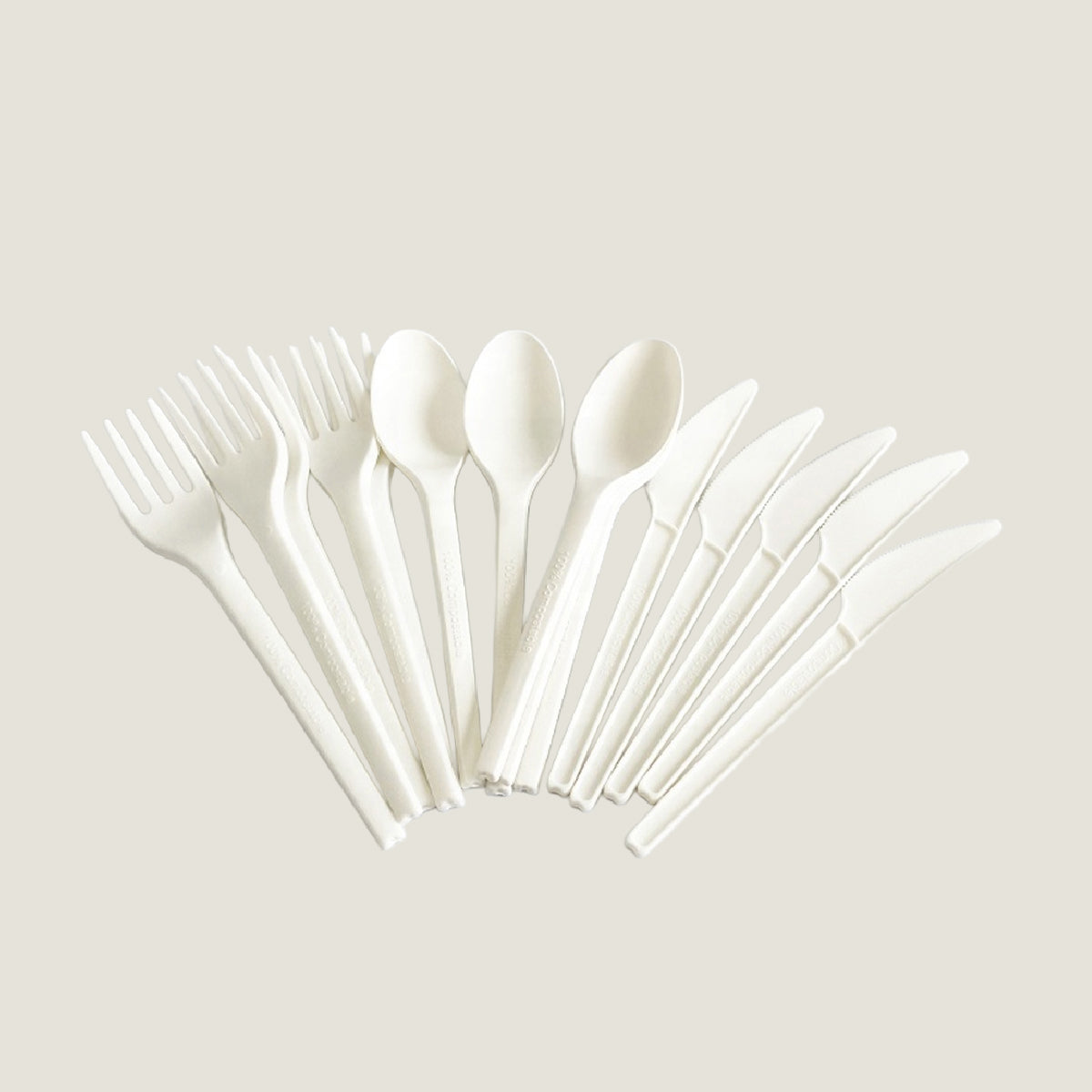 Set de cubiertos 6" CPLA - compostable