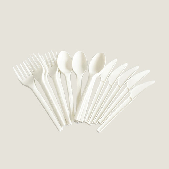 Set de cubiertos 6" CPLA - compostable