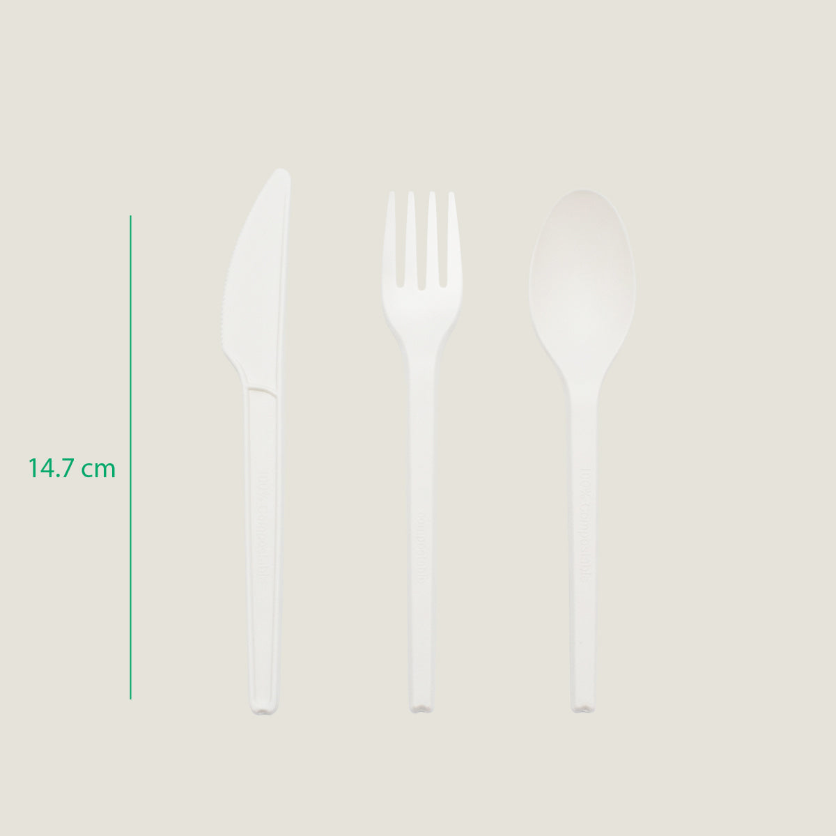 Set de cubiertos 6" CPLA - compostable
