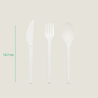 Set de cubiertos 6" CPLA - compostable
