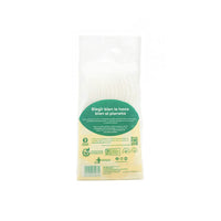 Tenedor Mediano 6" Retail | Ácido Poliláctico Cristalizado CPLA | Compostable y biodegradable