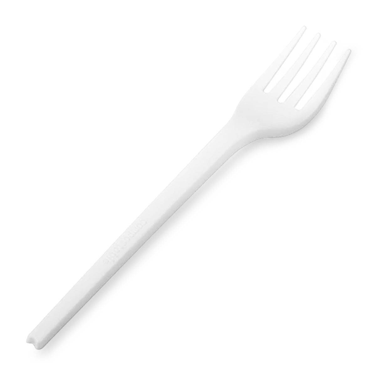 Tenedor Mediano 6" Retail | Ácido Poliláctico Cristalizado CPLA | Compostable y biodegradable