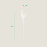 Tenedor mediano 6" CPLA - compostable