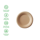 Plato Pastelero Liso | Bagazo de Trigo | 6 Pulgadas | 15 cm | Compostable