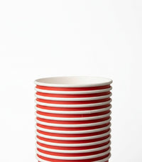 Vaso Rojo Desechable de Papel | 16 oz / 473 ml | Compostable