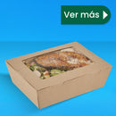 Caja Papel Con Ventana Delivery  | Papel PLA | Chica | Compostable y biodegradable