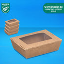 Caja Papel Con Ventana Delivery  | Papel PLA | Chica | Compostable y biodegradable
