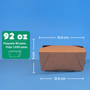 Caja Papel Delivery | Papel PLA | Extra Grande 92 oz | Compostable y biodegradable
