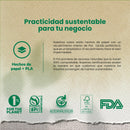 Caja Papel Delivery | Papel PLA | Mediana 45 oz | Compostable y biodegradable