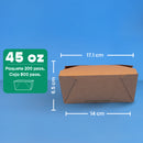 Caja Papel Delivery | Papel PLA | Mediana 45 oz | Compostable y biodegradable