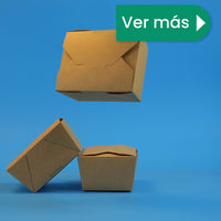 Caja Papel Delivery | Papel PLA | Grande 66 oz | Compostable y biodegradable