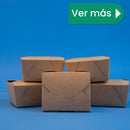 Caja Papel Delivery | Papel PLA | Extra Grande 92 oz | Compostable y biodegradable