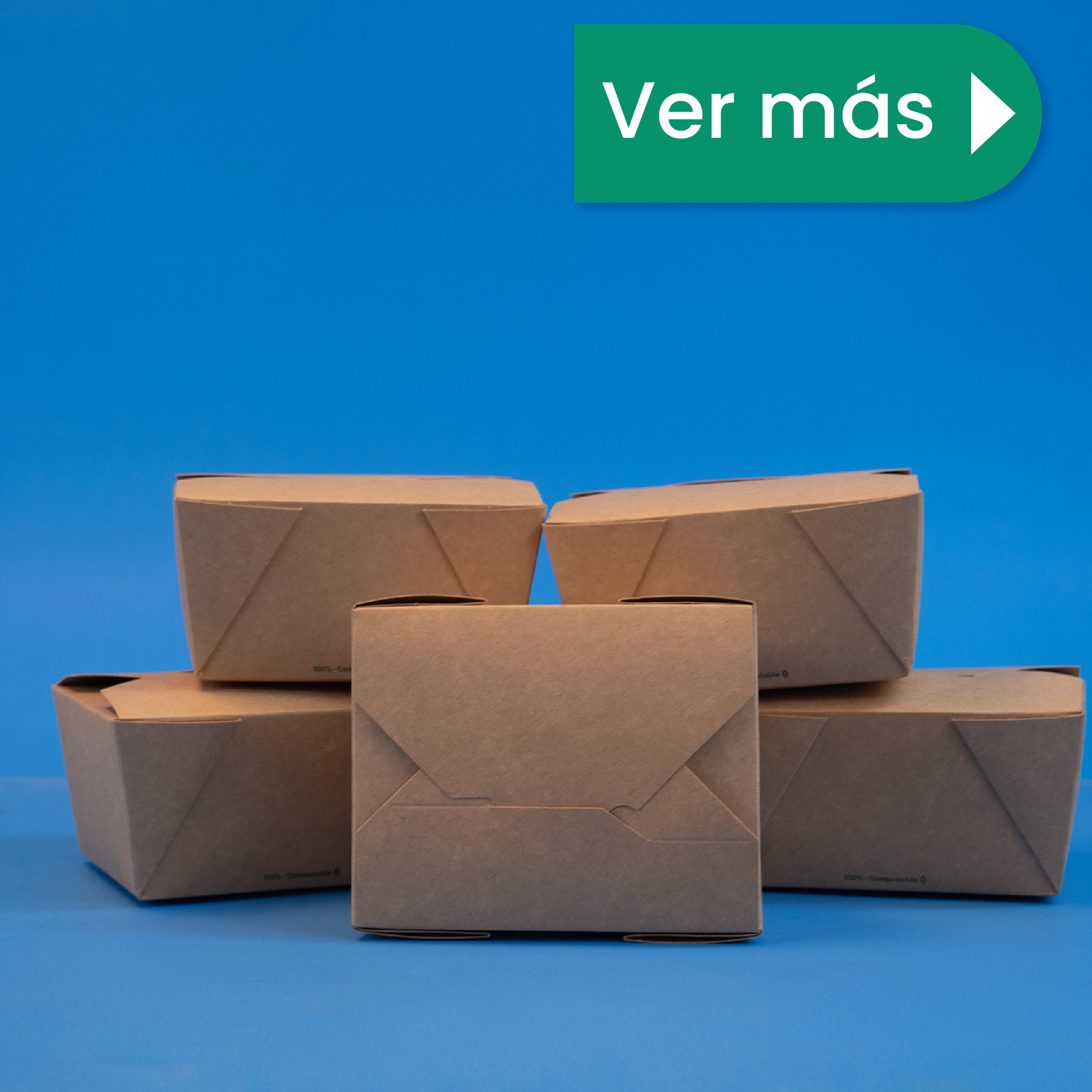 Caja Papel Delivery | Papel PLA | Extra Grande 92 oz | Compostable y biodegradable