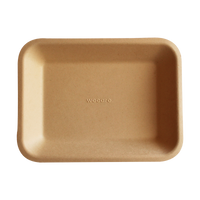 Charola Mediana Retail | Bagazo Trigo | 20x15 cm | Compostable y biodegradable