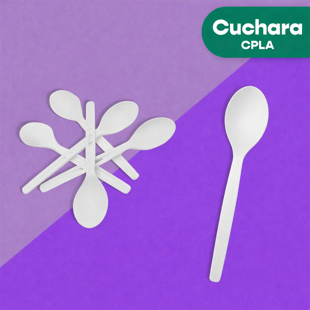 Cuchara | Ácido Poliláctico Cristalizado CPLA | Compostable y biodegradable
