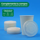 Contenedor Vaso Térmico | Papel - Ácido  Poliláctico PLA | 8 oz / 236 ml | Compostable y biodegradable