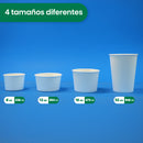 Contenedor Vaso Térmico | Papel - Ácido  Poliláctico PLA | 8 oz / 236 ml | Compostable y biodegradable