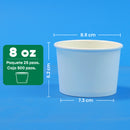 Contenedor Vaso Térmico | Papel - Ácido  Poliláctico PLA | 8 oz / 236 ml | Compostable y biodegradable