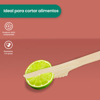 Cuchillo | Madera | 6.5" / 16.5 cm | Compostable y biodegradable