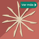 Cuchillo | Madera | 6.5" / 16.5 cm | Compostable y biodegradable