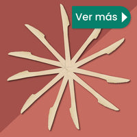 Cuchillo | Madera | 6.5" / 16.5 cm | Compostable y biodegradable