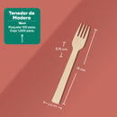 Tenedor | Madera | 6.5" / 16.5 cm | Compostable y biodegradable