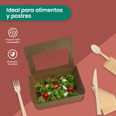 Kit Cubierto (Cuchara, Tenedor, Cuchillo y servilleta) | Madera | 6.5" / 16.5 cm | Compostable y biodegradable