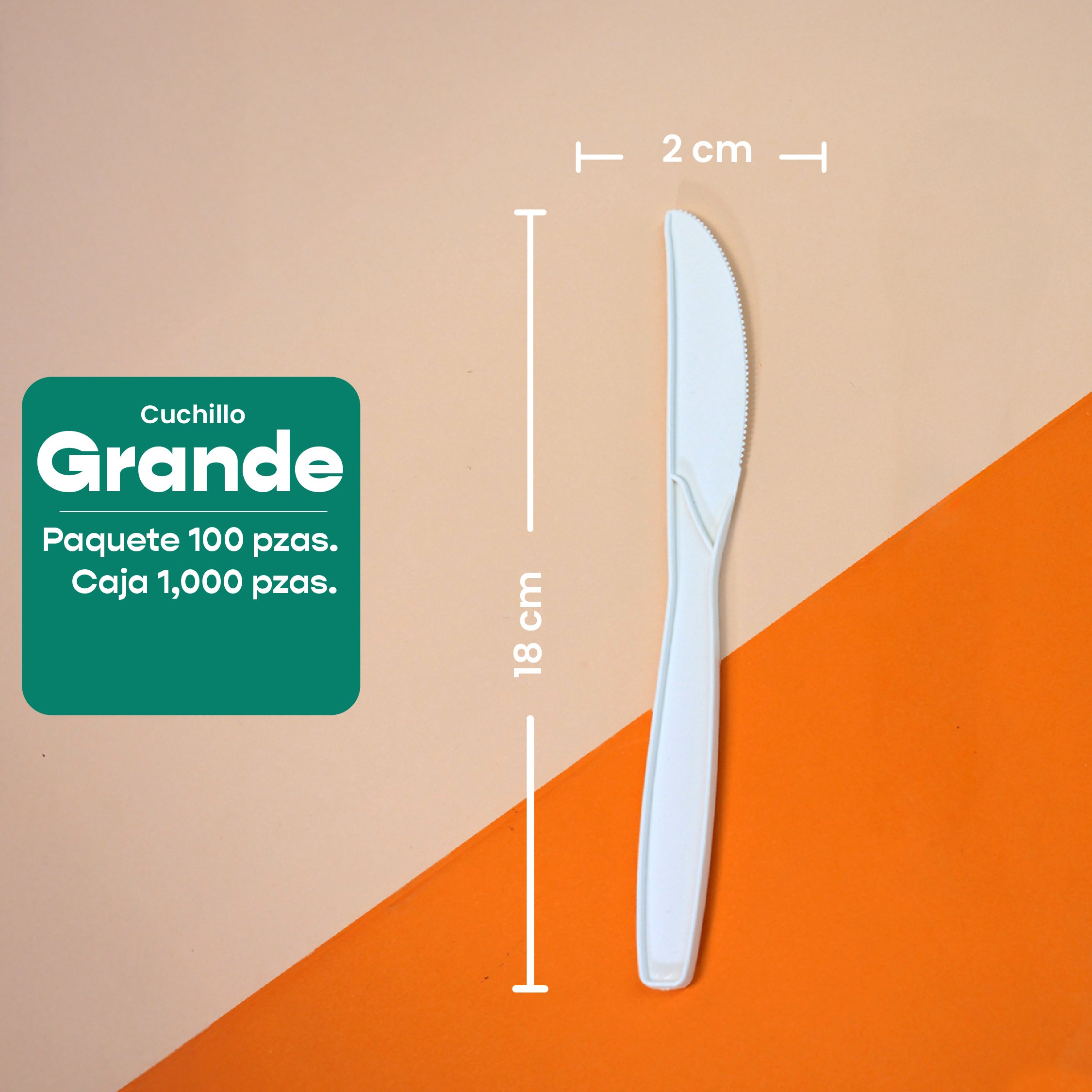 Cuchillo | Fecula Maíz | Biodegradable | Variedad De Tamaños y biodegradable