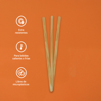 Agitador de Madera | Madera | 14 cm | Compostable y biodegradable