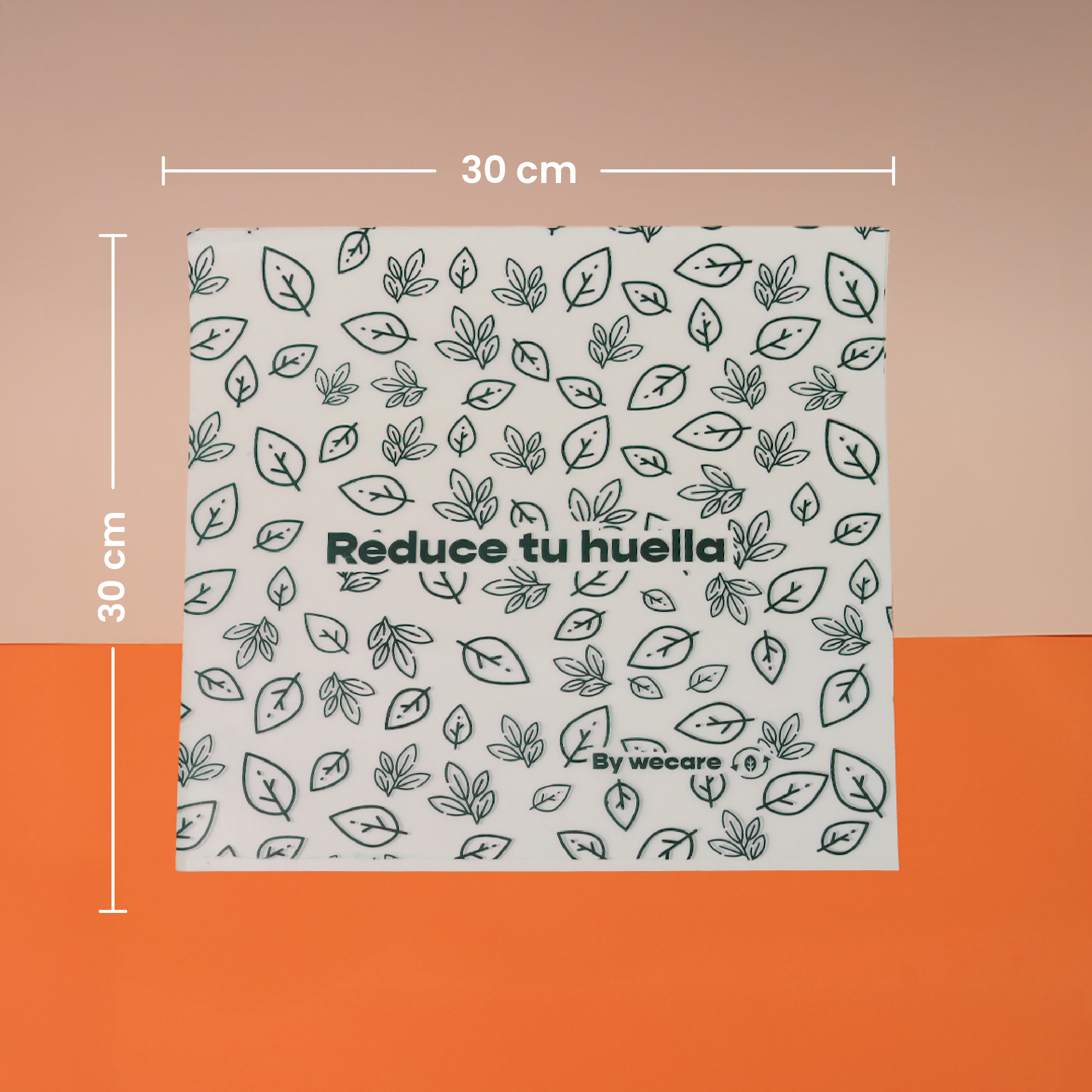 Papel encerado | Papel Reciclado Kraft | 30 x 30 cm | Compostable y biodegradable