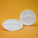 Plato  3 Div. | Bagazo Caña | 9 " / 22.8 cm | Compostable y biodegradable
