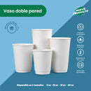 Vaso Térmico Doble Pared | Papel - Ácido  Poliláctico PLA | 12 oz / 355 ml | Compostable y biodegradable