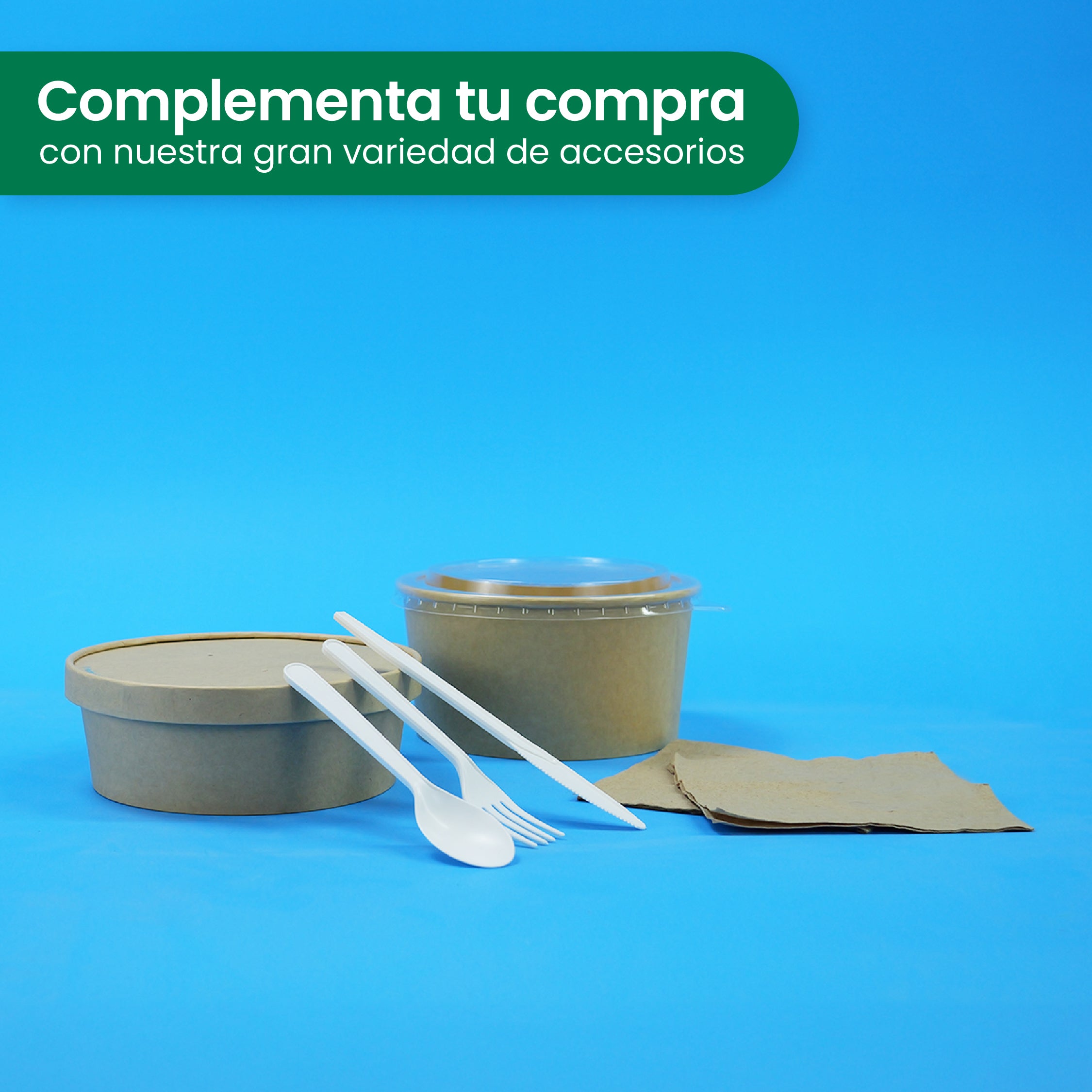 Caja Papel Con Ventana Delivery | Papel PLA | Grande | Compostable y biodegradable