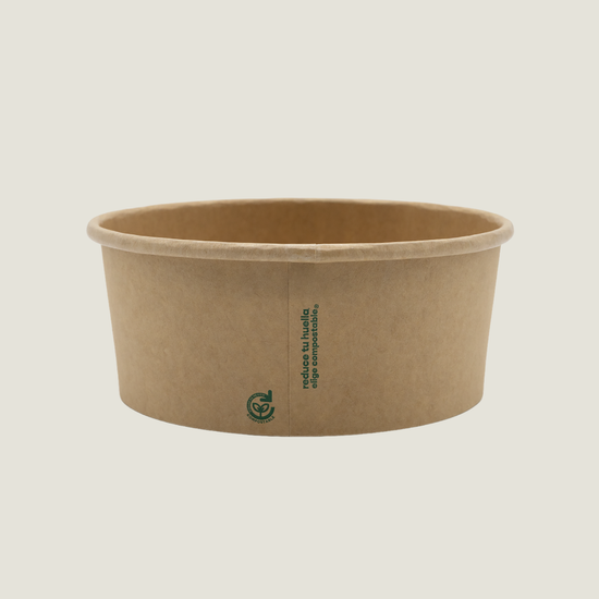 Ensaldadera de Papel + PLA 25 oz - compostable