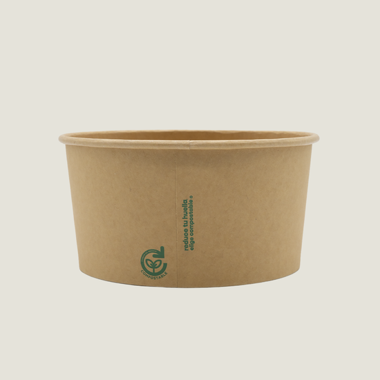 Ensaldadera de Papel + PLA 32 oz - compostable
