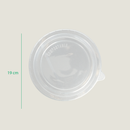 Tapa para ensaladera clear PLA 44 oz - compostable