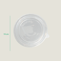 Tapa para ensaladera clear PLA 44 oz - compostable