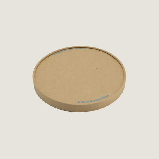 Tapa para ensaladera de papel 16 - 32 oz - compostable